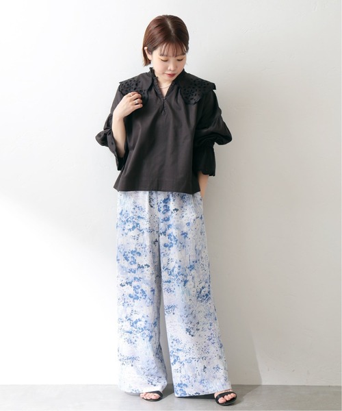 La TOTALITE（ラトータリテ）の「ガーデンプリントパンツ【手洗い可能】◆（その他パンツ・レディース・ブルー/グリーン・FREE）」の3枚目の写真