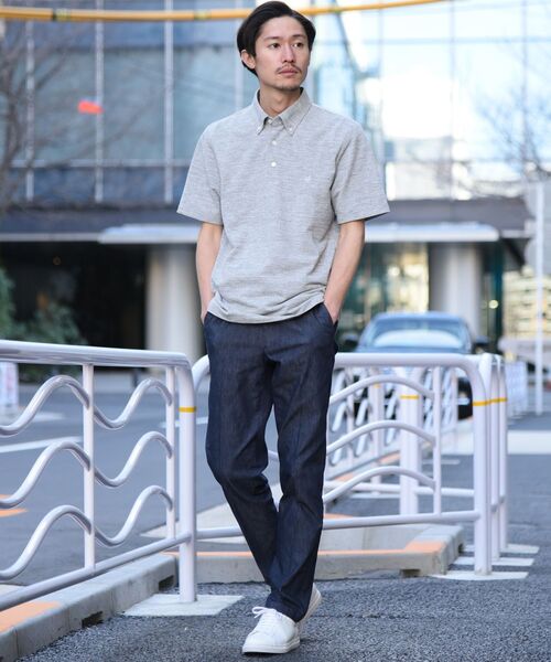 SHIPS（シップス）の「【WEB限定】SHIPS: 吸水速乾・UVケア Drymix（R) ワンポイント ロゴ ボタンダウン ポロシャツ（ポロシャツ・メンズ・オレンジ/ブルー/グレー/ライトグレー/ネイビー/ブラック/グリーン/ロイヤルブルー・LARGE/MEDIUM/SMALL/X-LARGE/XX-LARGE）」の12枚目の写真