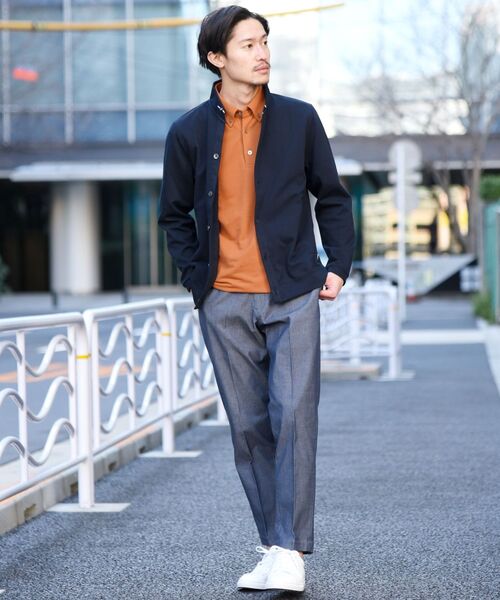 SHIPS（シップス）の「【WEB限定】SHIPS: 吸水速乾・UVケア Drymix（R) ワンポイント ロゴ ボタンダウン ポロシャツ（ポロシャツ・メンズ・オレンジ/ブルー/グレー/ライトグレー/ネイビー/ブラック/グリーン/ロイヤルブルー・LARGE/MEDIUM/SMALL/X-LARGE/XX-LARGE）」の15枚目の写真