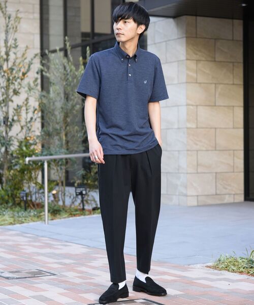 SHIPS（シップス）の「【WEB限定】SHIPS: 吸水速乾・UVケア Drymix（R) ワンポイント ロゴ ボタンダウン ポロシャツ（ポロシャツ・メンズ・オレンジ/ブルー/グレー/ライトグレー/ネイビー/ブラック/グリーン/ロイヤルブルー・LARGE/MEDIUM/SMALL/X-LARGE/XX-LARGE）」の20枚目の写真