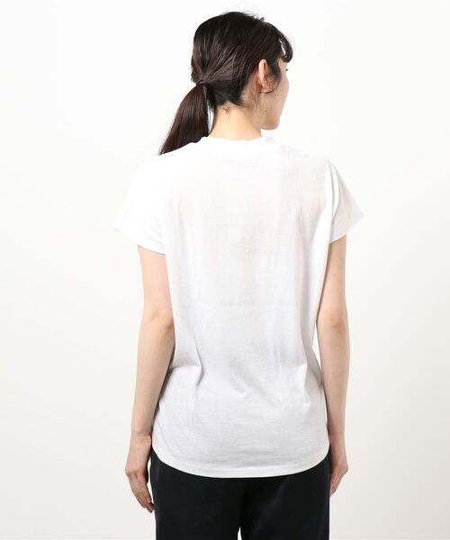 Maison de Beige（メゾンドベージュ）の「《Masion de Beige》ロゴTシャツ《マシュふわ(R)》（Tシャツ/カットソー・レディース・オフホワイト/チャコールグレー/ベージュ/モスグリーン・9号）」の6枚目の写真