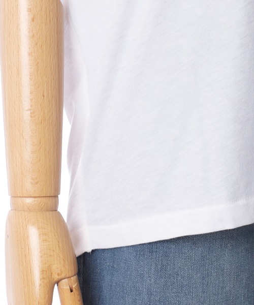 Maison de Beige（メゾンドベージュ）の「《Masion de Beige》ロゴTシャツ《マシュふわ(R)》（Tシャツ/カットソー・レディース・オフホワイト/チャコールグレー/ベージュ/モスグリーン・9号）」の12枚目の写真