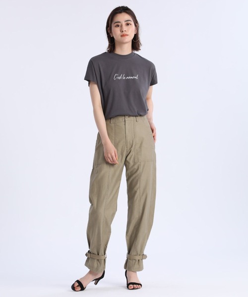 Maison de Beige（メゾンドベージュ）の「《Masion de Beige》ロゴTシャツ《マシュふわ(R)》（Tシャツ/カットソー・レディース・オフホワイト/チャコールグレー/ベージュ/モスグリーン・9号）」の17枚目の写真