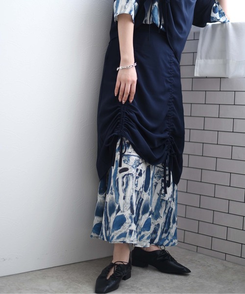 Juenu（ジュエーヌ）の「スピンドルスカート（スカート・レディース・ベージュ/ネイビー/グリーン・M）」の15枚目の写真