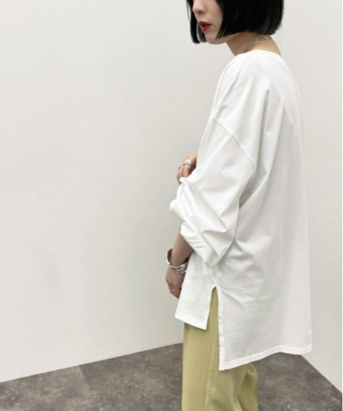 apres jour mignon(アプレジュールミニョン)の「シルケット袖ボリュームロンT【ZOZOTOWN限定アイテム】(Tシャツ/カットソー・レディース・ブラック/オフホワイト/グレイッシュベージュ・X-LARGE/フリー)」の21枚目の写真