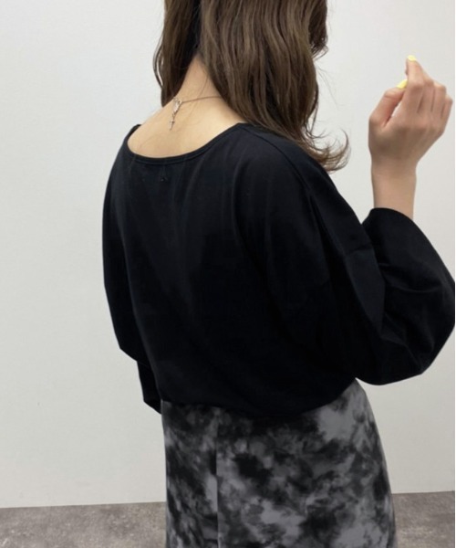apres jour mignon(アプレジュールミニョン)の「シルケット袖ボリュームロンT【ZOZOTOWN限定アイテム】(Tシャツ/カットソー・レディース・ブラック/オフホワイト/グレイッシュベージュ・X-LARGE/フリー)」の9枚目の写真