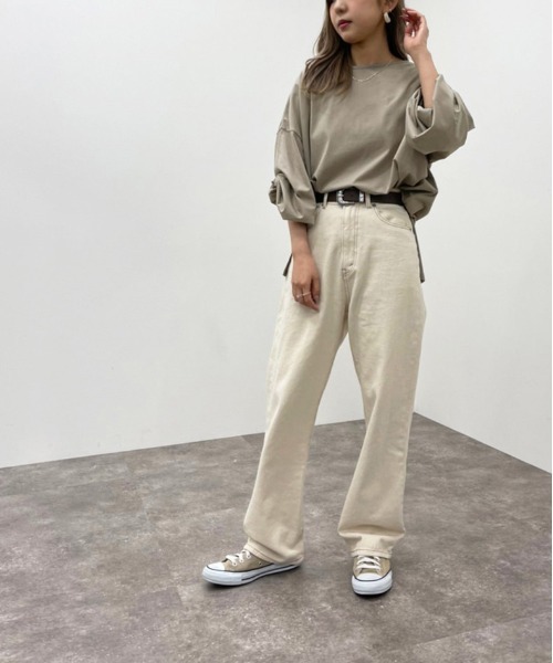 apres jour mignon(アプレジュールミニョン)の「シルケット袖ボリュームロンT【ZOZOTOWN限定アイテム】(Tシャツ/カットソー・レディース・ブラック/オフホワイト/グレイッシュベージュ・X-LARGE/フリー)」の11枚目の写真