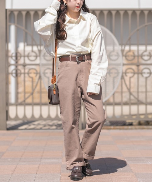 PairPair(ペアペア)の「レギュラーBIGシャツ(ユニセックス)(シャツ/ブラウス・メンズ・オフホワイト/チェック/ライトカーキ・FREE)」の17枚目の写真