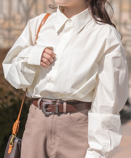 PairPair(ペアペア)の「レギュラーBIGシャツ(ユニセックス)(シャツ/ブラウス・メンズ・オフホワイト/チェック/ライトカーキ・FREE)」の16枚目の写真