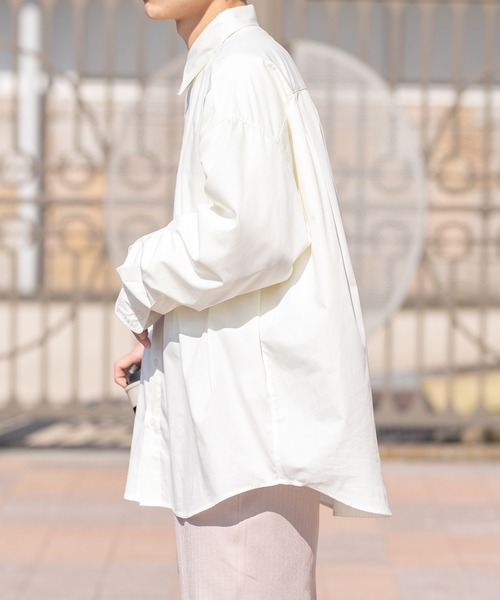 PairPair(ペアペア)の「レギュラーBIGシャツ(ユニセックス)(シャツ/ブラウス・メンズ・オフホワイト/チェック/ライトカーキ・FREE)」の13枚目の写真