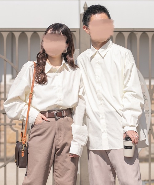 PairPair(ペアペア)の「レギュラーBIGシャツ(ユニセックス)(シャツ/ブラウス・メンズ・オフホワイト/チェック/ライトカーキ・FREE)」の12枚目の写真