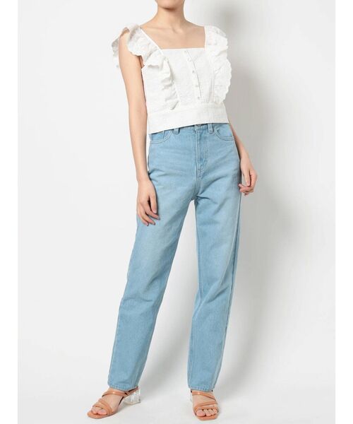 dazzlin（ダズリン）の「フリルコットンショートビスチェ（シャツ/ブラウス・レディース・ブラック/オフホワイト/モカ・SMALL/MEDIUM）」の7枚目の写真