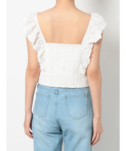 dazzlin（ダズリン）の「フリルコットンショートビスチェ（シャツ/ブラウス・レディース・ブラック/オフホワイト/モカ・SMALL/MEDIUM）」の22枚目の写真