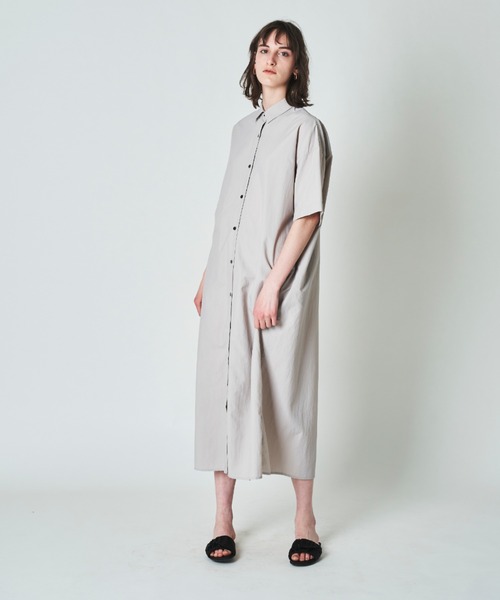 N.O.R.C by the line（ノークバイザライン）の「Tスリーブワンピース（ワンピース・レディース・ホワイト/ライトグレー/ブラック/ベージュ・M/S/L）」の4枚目の写真