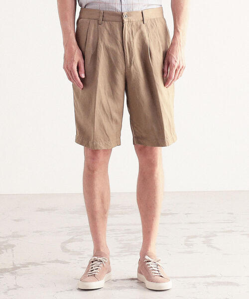 TOMORROWLAND （トゥモローランド）の「レーヨンリネンツイル 2プリーツイージーショートパンツ（その他パンツ・メンズ・ブラック/ベージュ・L/M/S/XS）」の19枚目の写真