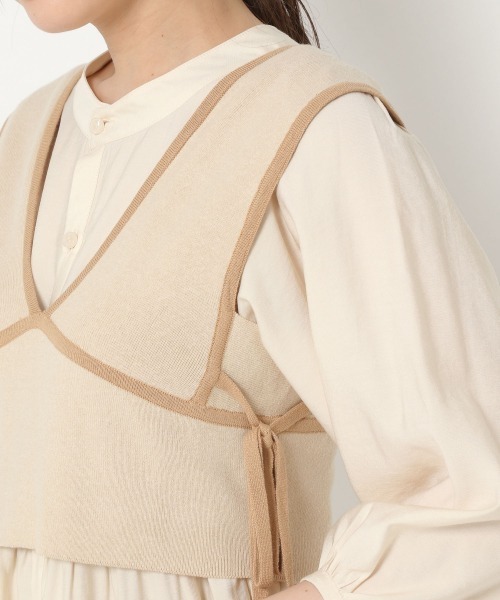 mysty woman(ミスティウーマン)の「サイドリボンニットビスチェ 947455(ニット/セーター・レディース・ブラック/カーキ/アイボリー・FREE)」の20枚目の写真
