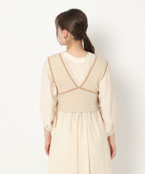 mysty woman(ミスティウーマン)の「サイドリボンニットビスチェ 947455(ニット/セーター・レディース・ブラック/カーキ/アイボリー・FREE)」の12枚目の写真