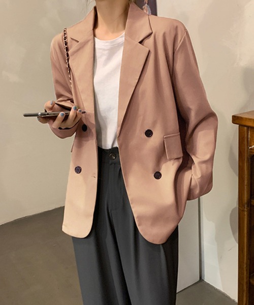 STYLEBLOCK（スタイルブロック）の「テーラードジャケット（テーラードジャケット・レディース・ブラック/カーキ・M/L/S/XL）」の2枚目の写真