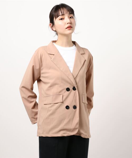 STYLEBLOCK（スタイルブロック）の「テーラードジャケット（テーラードジャケット・レディース・ブラック/カーキ・M/L/S/XL）」の3枚目の写真