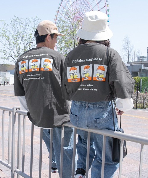 PairPair（ペアペア）の「5連ロゴビッグBOXT(ユニセックス)（Tシャツ/カットソー・レディース・ライトブルー/オフホワイト/ライトパープル/スミクロ・FREE）」の3枚目の写真