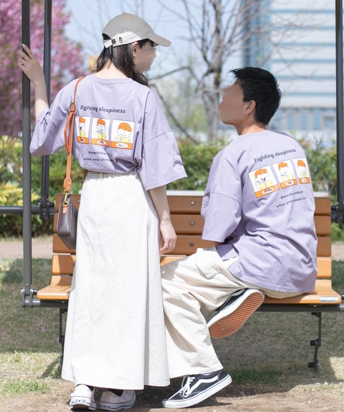 PairPair（ペアペア）の「5連ロゴビッグBOXT(ユニセックス)（Tシャツ/カットソー・レディース・ライトブルー/オフホワイト/ライトパープル/スミクロ・FREE）」の13枚目の写真