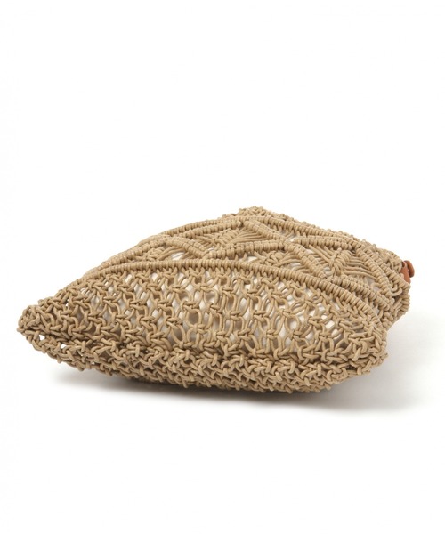 studio CLIP（スタディオクリップ）の「ワックスコードマクラメトートバッグ（トートバッグ・レディース・ベージュ/グレー/レッド・FREE）」の19枚目の写真