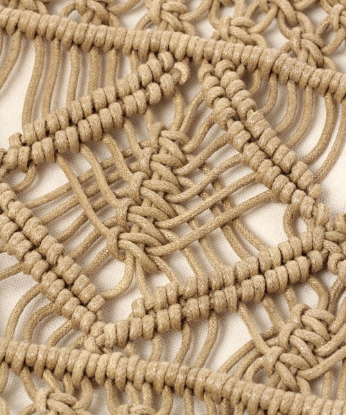 studio CLIP（スタディオクリップ）の「ワックスコードマクラメトートバッグ（トートバッグ・レディース・ベージュ/グレー/レッド・FREE）」の18枚目の写真