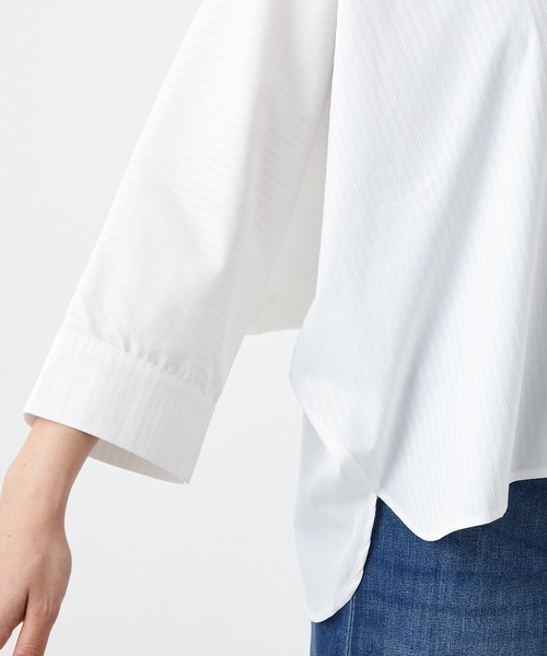 ふりふ（フリフ）の「【キクマツバメ・花天井】刺繍着物衿ブラウス（シャツ/ブラウス・レディース・ホワイト/ネイビー/アイボリー/グレイッシュブルー・FREE）」の15枚目の写真