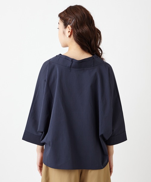 ふりふ（フリフ）の「【キクマツバメ・花天井】刺繍着物衿ブラウス（シャツ/ブラウス・レディース・ホワイト/ネイビー/アイボリー/グレイッシュブルー・FREE）」の22枚目の写真