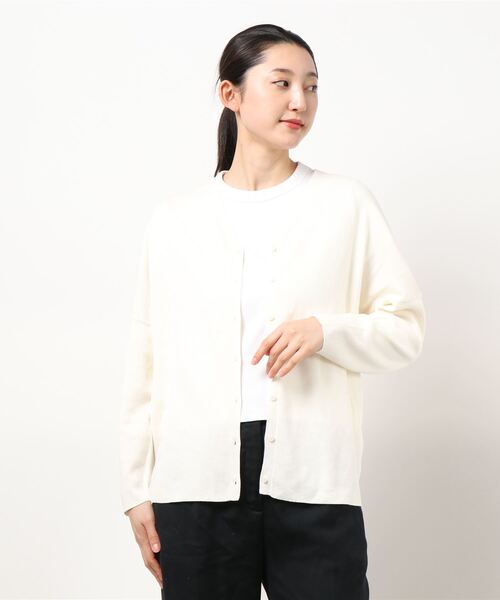 Te chichi（テチチ）の「コクーンカーディガン（カーディガン/ボレロ・レディース・オフホワイト/イエロー/グリーン/チャコール・ﾌﾘ-）」の2枚目の写真