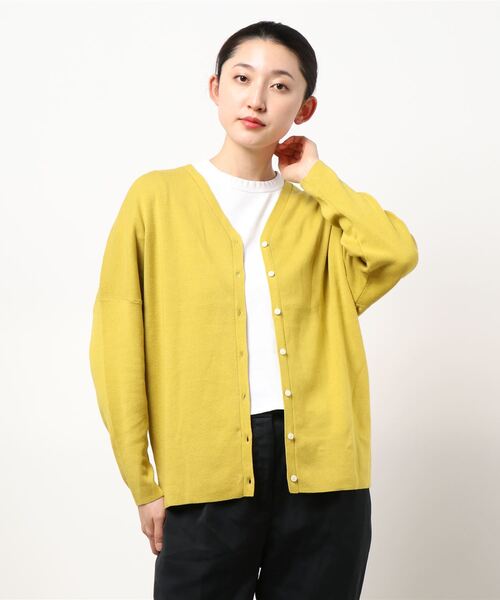 Te chichi（テチチ）の「コクーンカーディガン（カーディガン/ボレロ・レディース・オフホワイト/イエロー/グリーン/チャコール・ﾌﾘ-）」の4枚目の写真