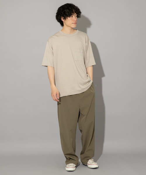 ITEMS URBANRESEARCH（アイテムズ アーバンリサーチ）の「コンパクトスムース ポケットTシャツ（Tシャツ/カットソー・メンズ・ベージュ/ホワイト/ブラック/ピンク・MEDIUM/LARGE）」の11枚目の写真