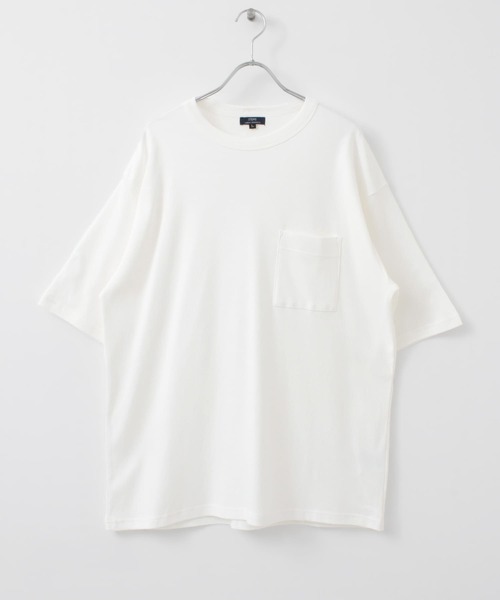ITEMS URBANRESEARCH（アイテムズ アーバンリサーチ）の「コンパクトスムース ポケットTシャツ（Tシャツ/カットソー・メンズ・ベージュ/ホワイト/ブラック/ピンク・MEDIUM/LARGE）」の13枚目の写真