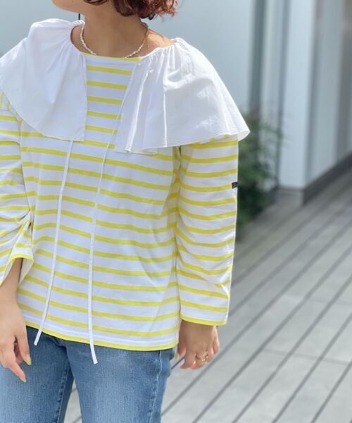 NOLLEY’S（ノーリーズ）の「【WEB先行販売】ビックカラー大人フリルブラウス（シャツ/ブラウス・レディース・ホワイト/ブラック/ブルー系その他3/ブルー系その他7・FREE）」の7枚目の写真