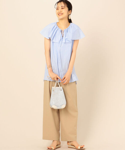 NOLLEY’S（ノーリーズ）の「【WEB先行販売】ビックカラー大人フリルブラウス（シャツ/ブラウス・レディース・ホワイト/ブラック/ブルー系その他3/ブルー系その他7・FREE）」の10枚目の写真