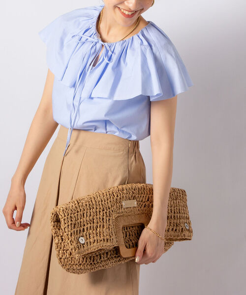 NOLLEY’S（ノーリーズ）の「【WEB先行販売】ビックカラー大人フリルブラウス（シャツ/ブラウス・レディース・ホワイト/ブラック/ブルー系その他3/ブルー系その他7・FREE）」の19枚目の写真