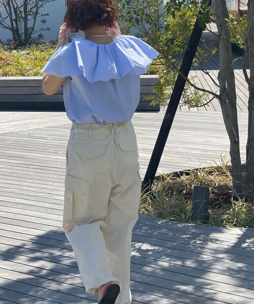 NOLLEY’S（ノーリーズ）の「【WEB先行販売】ビックカラー大人フリルブラウス（シャツ/ブラウス・レディース・ホワイト/ブラック/ブルー系その他3/ブルー系その他7・FREE）」の11枚目の写真