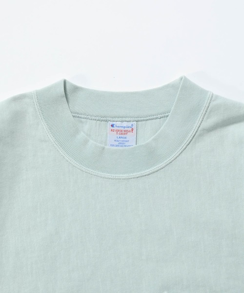 Champion(チャンピオン)の「【CHAMPION × ADAM ET ROPE’】顔料染め リバースウィーブ ポケットT(Tシャツ/カットソー・メンズ・ライトグリーン/カーキ系/ネイビー系・LL/M/L)」の16枚目の写真
