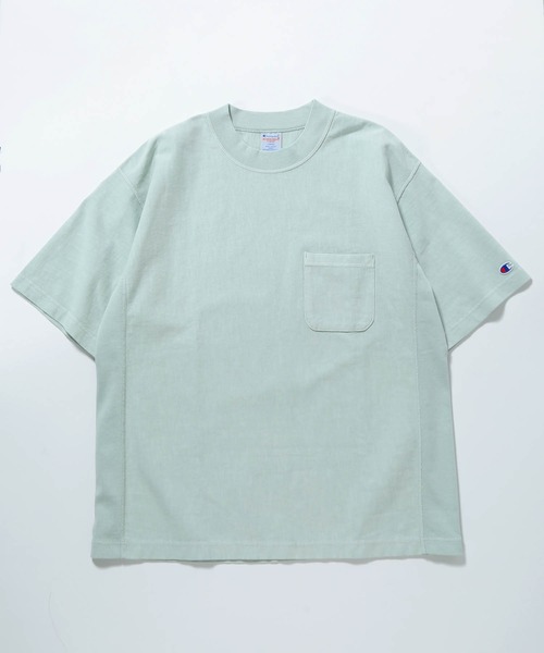 Champion(チャンピオン)の「【CHAMPION × ADAM ET ROPE’】顔料染め リバースウィーブ ポケットT(Tシャツ/カットソー・メンズ・ライトグリーン/カーキ系/ネイビー系・LL/M/L)」の15枚目の写真