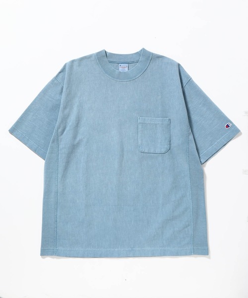 Champion(チャンピオン)の「【CHAMPION × ADAM ET ROPE’】顔料染め リバースウィーブ ポケットT(Tシャツ/カットソー・メンズ・ライトグリーン/カーキ系/ネイビー系・LL/M/L)」の14枚目の写真