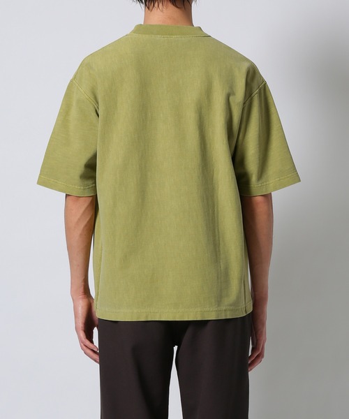 Champion(チャンピオン)の「【CHAMPION × ADAM ET ROPE’】顔料染め リバースウィーブ ポケットT(Tシャツ/カットソー・メンズ・ライトグリーン/カーキ系/ネイビー系・LL/M/L)」の6枚目の写真