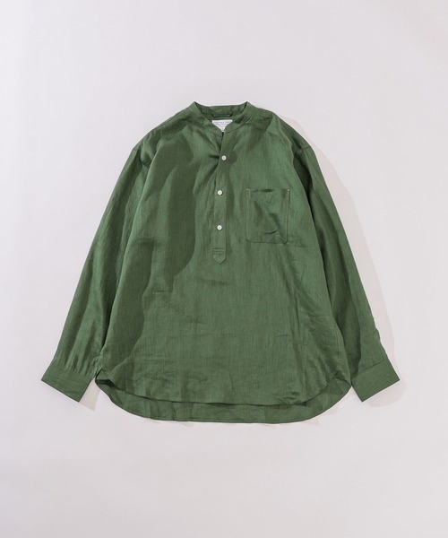 CIAOPANIC TYPY（チャオパニックティピー）の「リネン１００バンドカラー長袖シャツ（シャツ/ブラウス・メンズ・オフホワイト/ブラック/グリーン・MEDIUM/LARGE）」の16枚目の写真