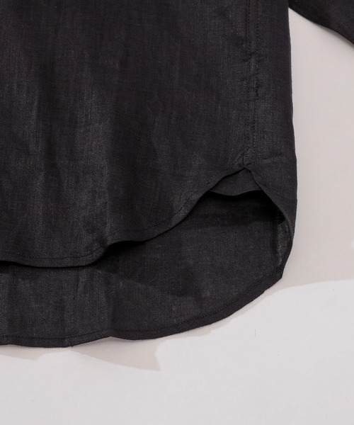 CIAOPANIC TYPY（チャオパニックティピー）の「リネン１００バンドカラー長袖シャツ（シャツ/ブラウス・メンズ・オフホワイト/ブラック/グリーン・MEDIUM/LARGE）」の12枚目の写真