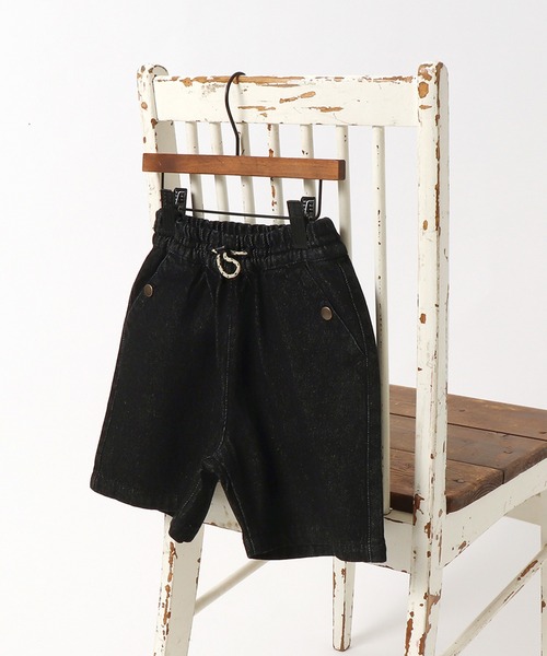 BREEZE by saori(ブリーズバイサオリ)の「WEB限定 デニムハーフパンツ【BREEZE by saori】(その他パンツ・キッズ・オフホワイト/ブラック/ネイビー・130/110/100/150/90/120/140)」の1枚目の写真