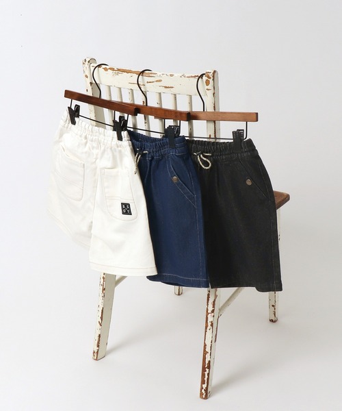 BREEZE by saori(ブリーズバイサオリ)の「WEB限定 デニムハーフパンツ【BREEZE by saori】(その他パンツ・キッズ・オフホワイト/ブラック/ネイビー・130/110/100/150/90/120/140)」の4枚目の写真
