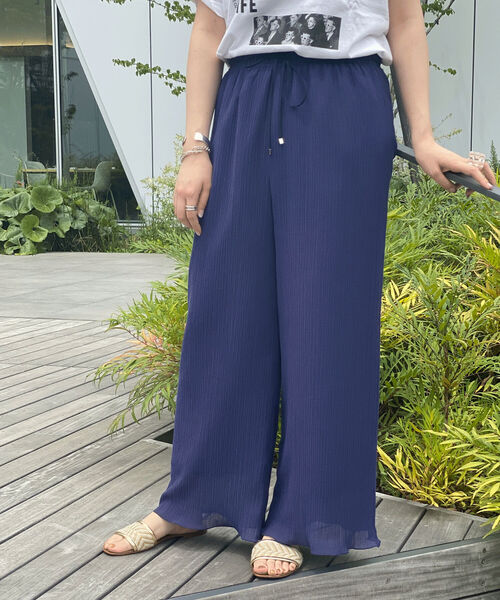NOLLEY’S（ノーリーズ）の「カールマイヤー楊柳イージーパンツ（その他パンツ・レディース・インディゴブルー/ベビーピンク/グレイッシュベージュ・38/36）」の3枚目の写真