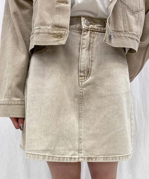 INGNI（イング）の「SETUP対応ミニ台形スカート（デニムスカート・レディース・ホワイト系7/グレー/ブルー系その他3・FREE）」の2枚目の写真