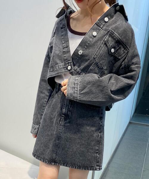 INGNI（イング）の「SETUP対応ミニ台形スカート（デニムスカート・レディース・ホワイト系7/グレー/ブルー系その他3・FREE）」の3枚目の写真