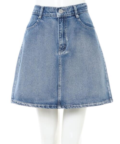 INGNI（イング）の「SETUP対応ミニ台形スカート（デニムスカート・レディース・ホワイト系7/グレー/ブルー系その他3・FREE）」の5枚目の写真