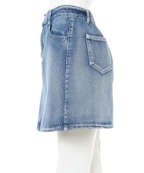 INGNI（イング）の「SETUP対応ミニ台形スカート（デニムスカート・レディース・ホワイト系7/グレー/ブルー系その他3・FREE）」の4枚目の写真